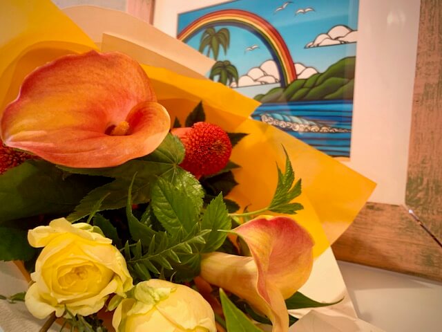誕生日プレゼントの綺麗な花束-たまプラーザのパーソナルトレーニングならStudio Re'z